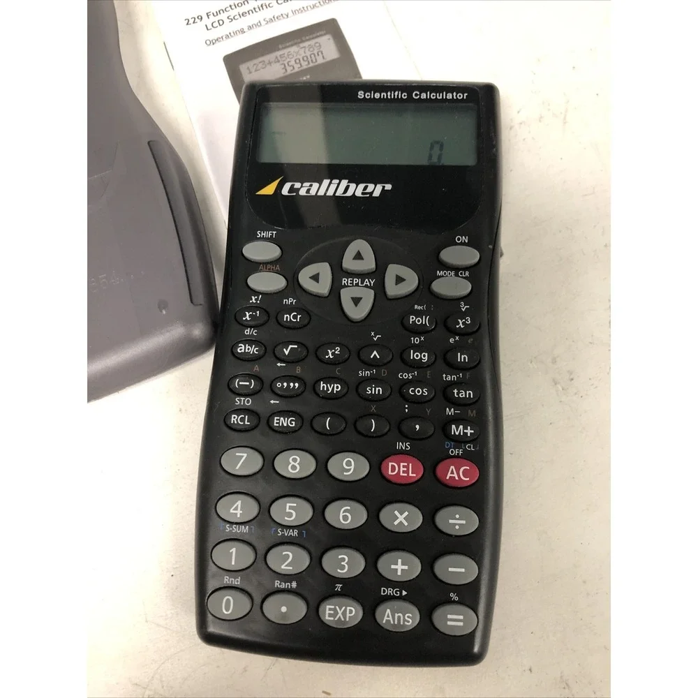 Caliber Scientific Calculator with case and instructions Black‎ 229 function